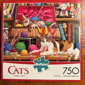 Buffalo David Bitton Cats Puzzle - “Comfy Spot” 750 pieces